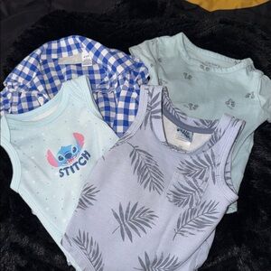 Disney Stitch Light Blue Onesie Set